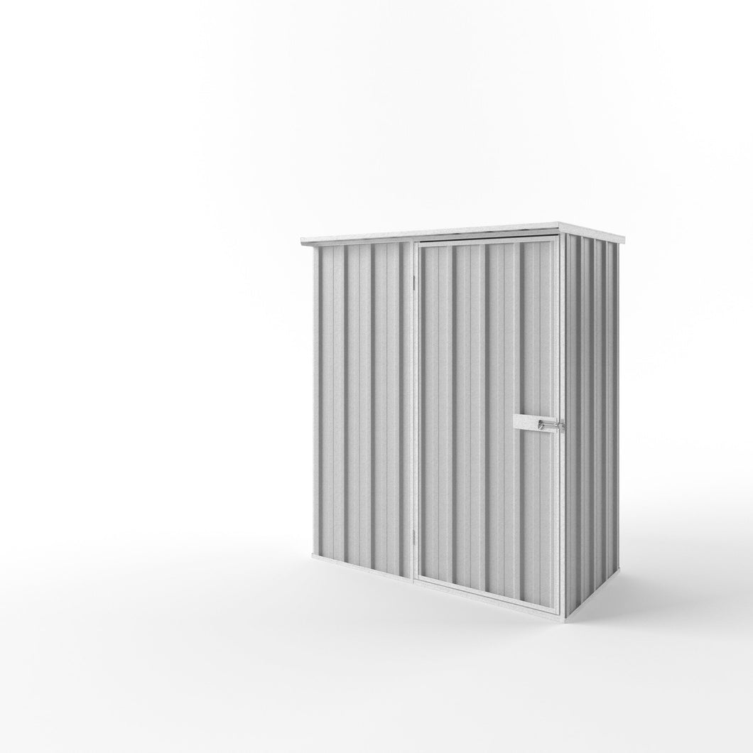 Flat Roof Garden Shed 1.5m (w) x 0.78m (d) - Zinc