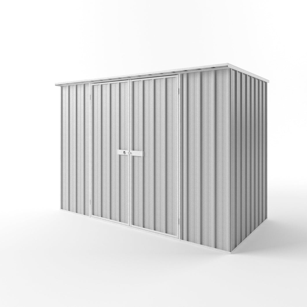 Flat Roof Garden Shed 3m (w) x 1.5m (d) x 2.12m (h) - Zinc