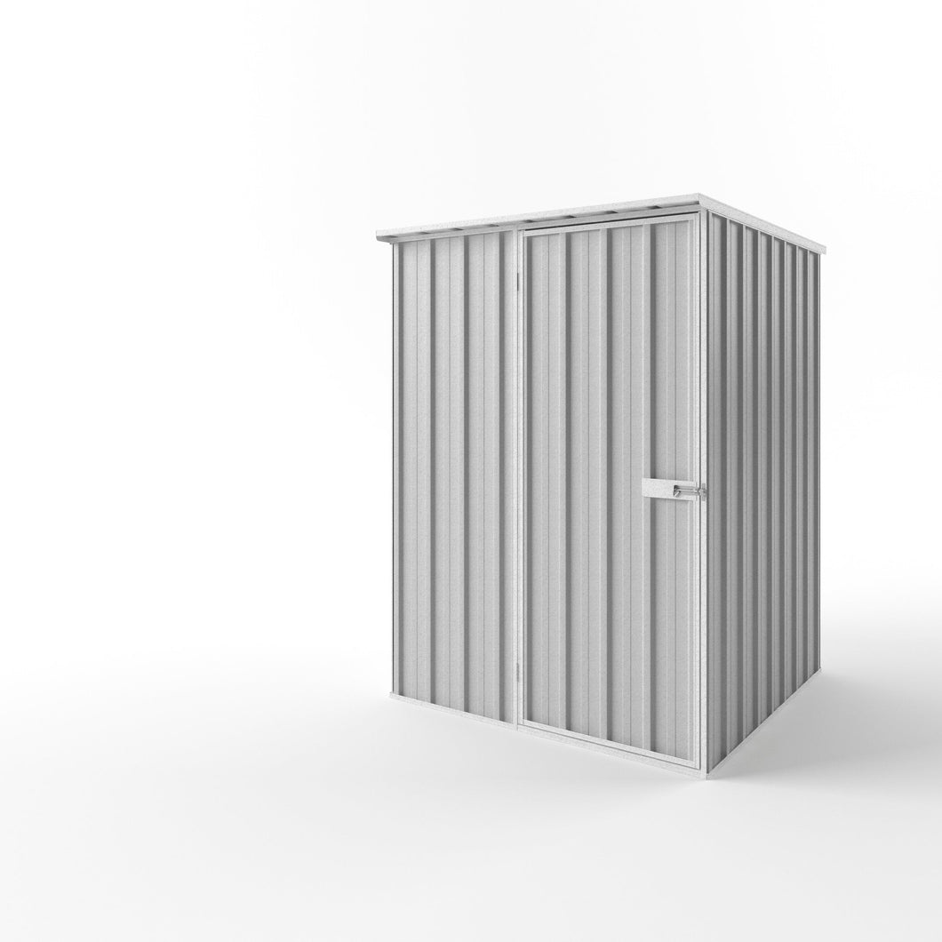 Flat Roof Garden Shed 1.5m (w) x 1.5m (d) x 2.12m (h) - Zinc