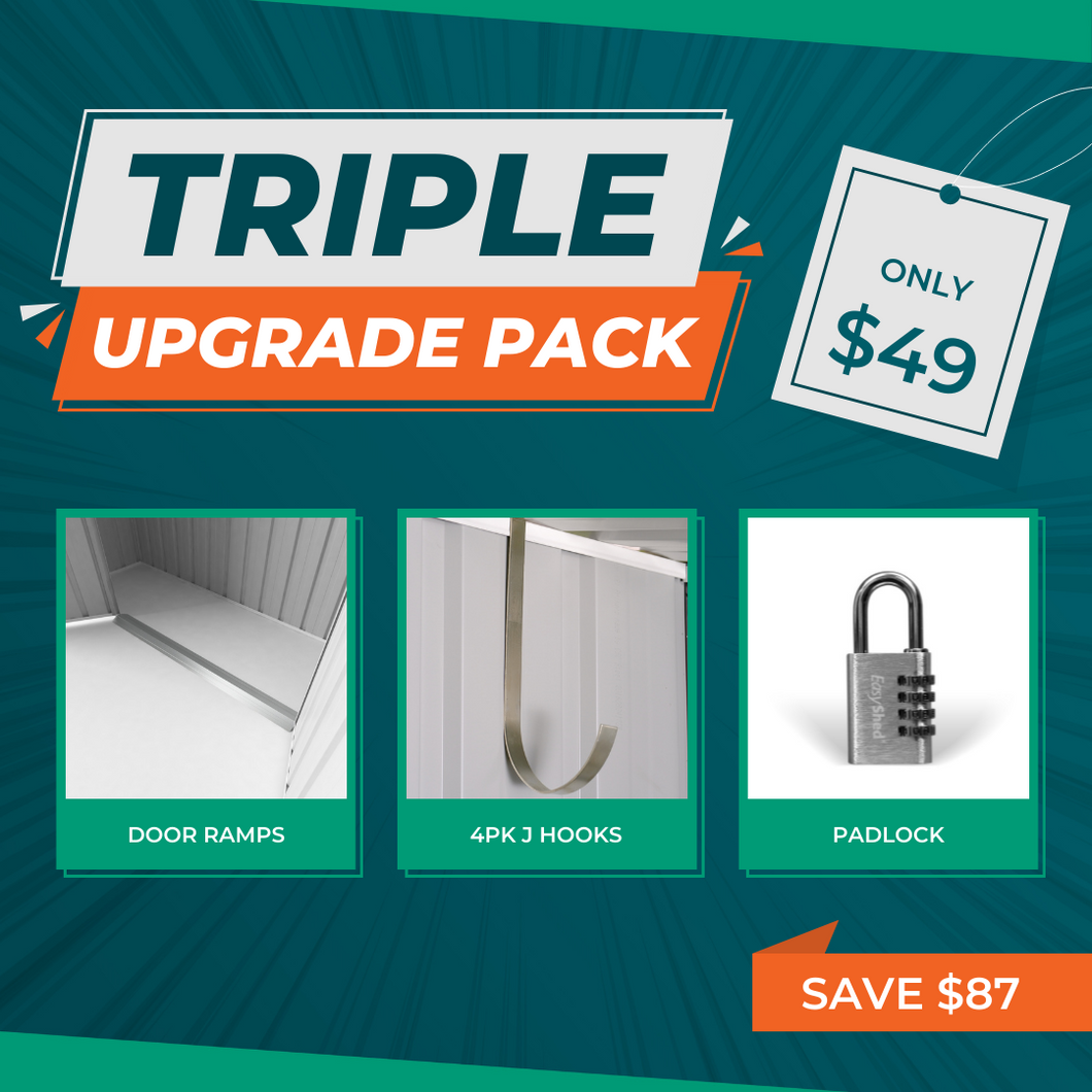 Triple Upgrade: Door Ramp, 4pk J Hook and Padlock